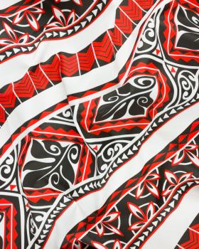 Polynesian fabric PITI Red - Tissushop